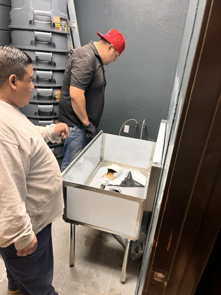 Commercial plumbing and sink installation in North Valley